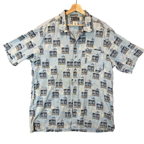 Columbia XCO Short Sleeve Button Down Camp Shirt Aloha Hawaiian Men's XXL 2X 2XL - Picture 1 of 7